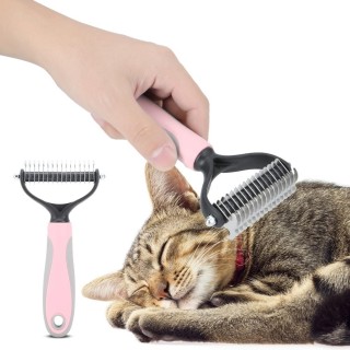 Haustier Hund Katze Fell Haar Knoten Cutter Rake Haar Entfernung Kamm Pinsel Pflege Werkzeug Small blau
