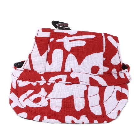 Hunde-Baseballkappe, verstellbar, für Hunde, Sonnenblende, Outdoor-Sport, Sonnenschutz, Baseballmütze mit Ohrlöchern, Rot S