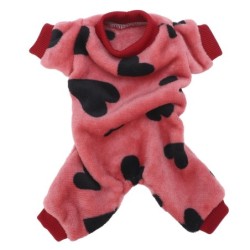 Hunde-Plüsch-Overalls, süße Haustier-Mode-Kleidung, Pyjamas, geeignet für kleine Hundewelpen S