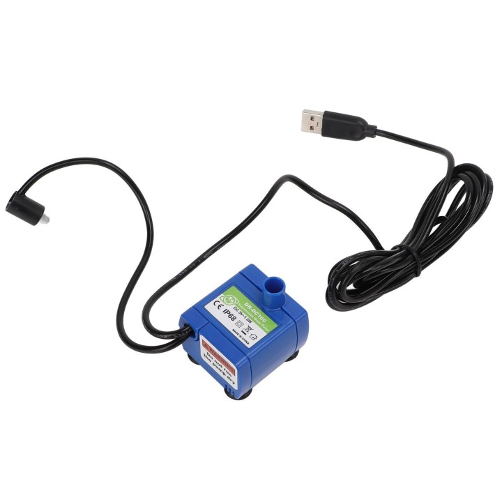 Trinkbrunnenpumpe für Haustiere, USB, ultra-leise Wasserspenderpumpe für Katzen mit LED-Licht zum Trinken von Haustieren weiß