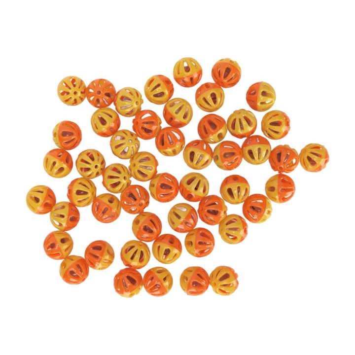 50 stücke Haustier Ball Spielzeug Interaktive Spielen Kunststoff Katze Spielzeug Ball mit Glocke für Kätzchen Hamster