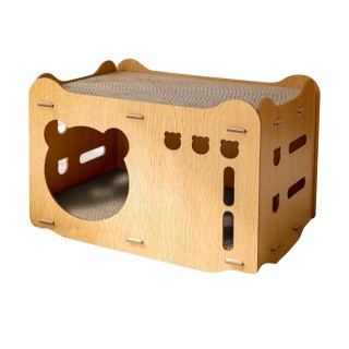 Katze Scratcher Hideout Scratch Haus Doppel Schichten Stapelbar Tragen Beständig Katze Karton Haus mit