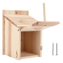 Innovatives Vogelhäuschen aus Holz, natürlich und sicher, DIY-Vogelhäuschen aus Holz für den Außenbereich, Brutkasten