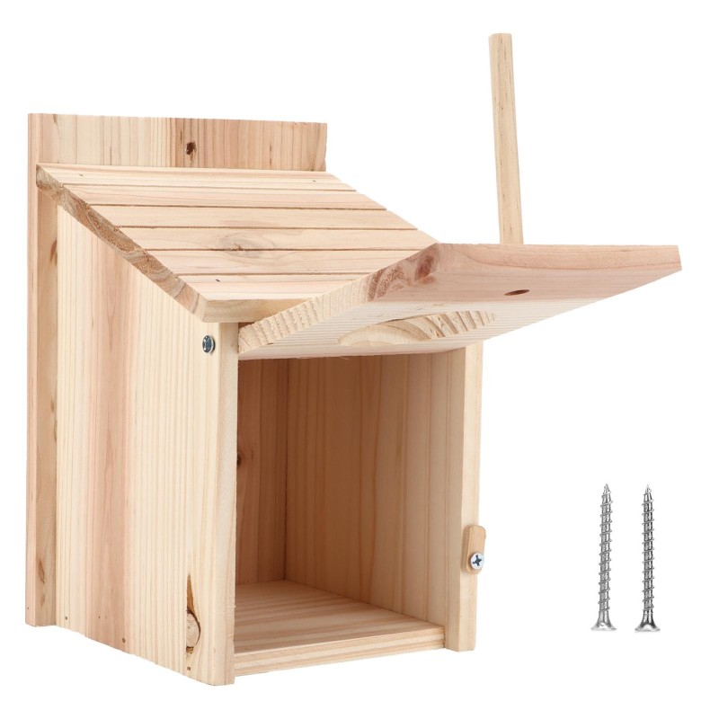 Innovatives Vogelhäuschen aus Holz, natürlich und sicher, DIY-Vogelhäuschen aus Holz für den Außenbereich, Brutkasten