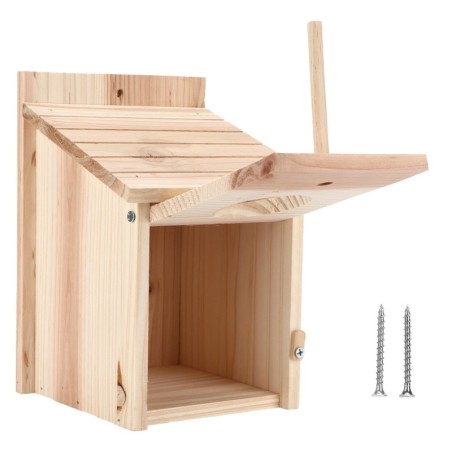 Innovatives Vogelhäuschen aus Holz, natürlich und sicher, DIY-Vogelhäuschen aus Holz für den Außenbereich, Brutkasten