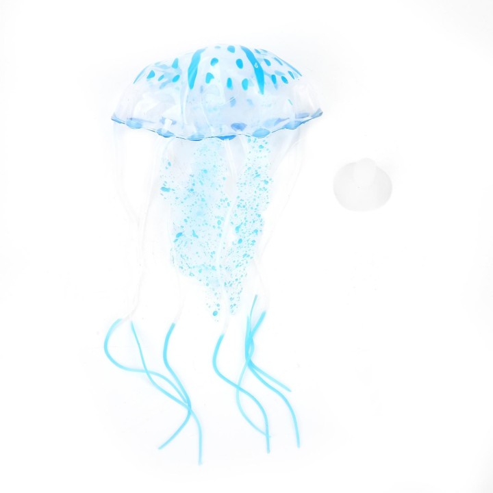 Aquarium Silikon Leuchtende Quallen Aquarium Float Landschaftsbau Ornament DekorationMedium Größe, M