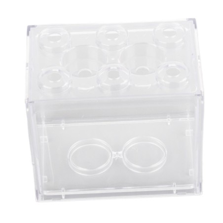 Kleine Betta Fisch Tank Transparent Acryl Explosionsgeschützte Tragbare Miniatur Fisch Tank Aquarium für
