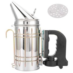 Elektrischer Bienenstock-Raucher, 5 V, Edelstahl, mit Hitzeschild, Griff, Imkereiausrüstung