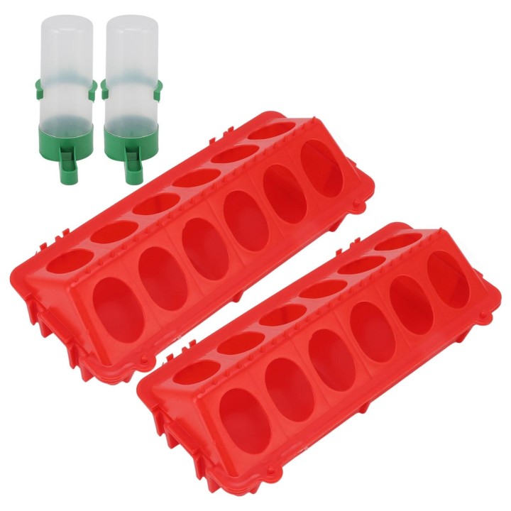 2Set Flip Top Küken Vögel Wasser Feeder PP Huhn Trog Automatische Feeder mit Splatter Proof Abdeckung