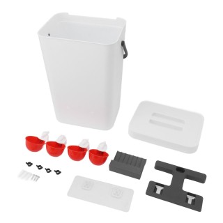 Automatisches Hühnertränke- und Futterset mit großem Fassungsvermögen, 12 Liter, tragbarer automatischer Geflügeltränke