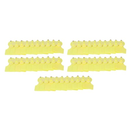 50 Set Ohr Tag Blank Gelb Schafe Schwein Rinder Vieh Identifikation Ohr Label für Bauernhof Tier