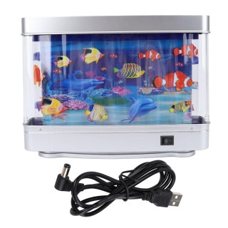 Gefälschte Fischtanklampe, Mini-dekorative tropische Fische, künstliches Aquarium-Nachtlicht mit beweglichen Fischen