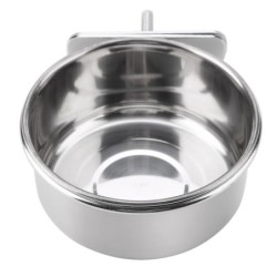 Edelstahl Futter-/Wasser-Futternapf für Papageien, Sittiche, Vogelkäfig-Zubehör, M Medium 4.75L