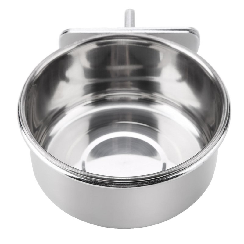 Edelstahl Futter-/Wasser-Futternapf für Papageien, Sittiche, Vogelkäfig-Zubehör, M Medium 4.75L