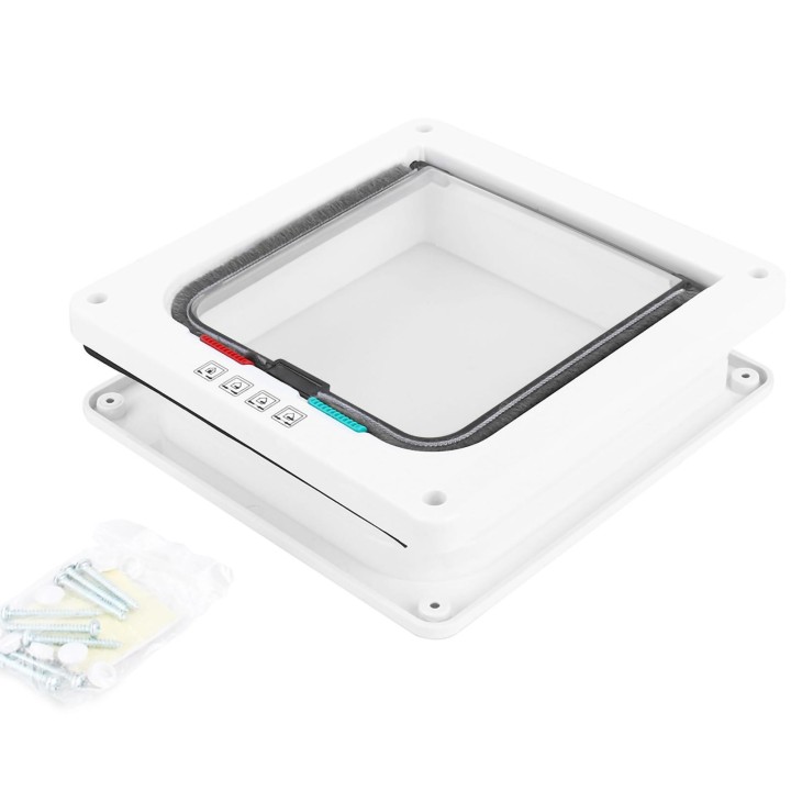 M Größe 4-Wege-verschließbare Haustier Katze kleine Hunde Klappe Tür für Haustierpflege weiß