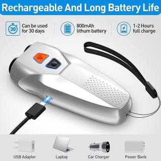 Hundebell-Kontrollgeräte Dual-Sensor Anti-Bell-Gerät mit LED-Taschenlampe Ultraschall-Hund schwarz