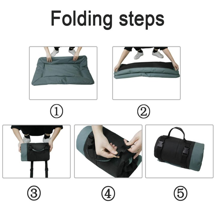 Hundekistenbett, tragbare, faltbare Haustiermatte, waschbare Kistenunterlage für Hundekäfige, weich und leicht, einfach kaffe