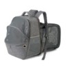 Erweiterbarer Haustier-Träger-Rucksack, atmungsaktives Mesh, Haustier-Tragetasche für Katzen und Hunde, tragbar, faltbar grau