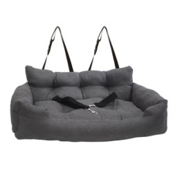 Hundeautositz mit Sicherheitsgurt Autositzerhöhungen für kleine/mittelgroße Hunde oder Katzen Universal Single Seat grau