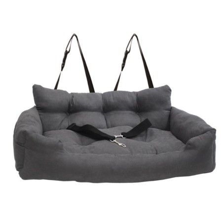 Hundeautositz mit Sicherheitsgurt Autositzerhöhungen für kleine/mittelgroße Hunde oder Katzen Universal Single Seat grau