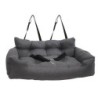 Hundeautositz mit Sicherheitsgurt Autositzerhöhungen für kleine/mittelgroße Hunde oder Katzen Universal Single Seat grau