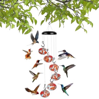 Vogelhäuschen zum Aufhängen im Freien, bezaubernde Windspiele, Kolibri-Futterspender, Ameisen- und Bienensicher, auslaufsiche