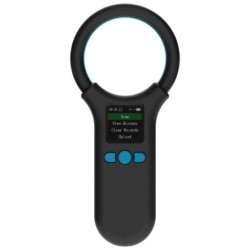 Tragbarer Chipscanner für Tiere mit 1,4-Zoll-TFT-LCD-Display, Chipleser, wiederaufladbare Tiermarken 0 schwarz
