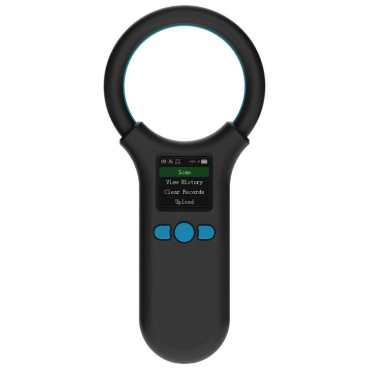 Tragbarer Chipscanner für Tiere mit 1,4-Zoll-TFT-LCD-Display, Chipleser, wiederaufladbare Tiermarken 0 schwarz