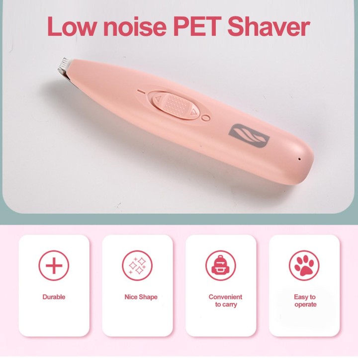 Professionelle Hundepflege-Haarschneidemaschine, kabellos, geräuscharm, 50 dB, Arbeitszeit 3 Stunden, 400 mAH, 3,7 V, klein s