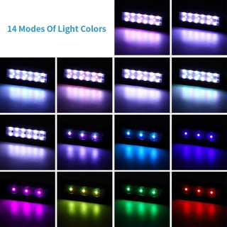 Aquarium-LED-Leuchten für Aquarium, Timing 3h, 6h, 12h, USB-Wasserlampe, Pflanzenlicht schwarz