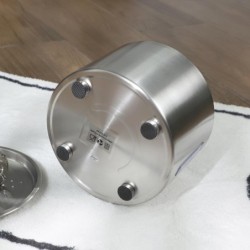 Haustier-Wasserbrunnen, 304 Edelstahl, automatischer Katzentrinkbrunnen, 2,5 l, intelligenter Wasserspender silber
