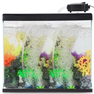 Luftpumpe, Zweiloch-Aquarium-Luftpumpe, großes Luftvolumen, Sauerstoffanreicherung, Aquarium-Bubbler, komplett DB-702 EU Plug