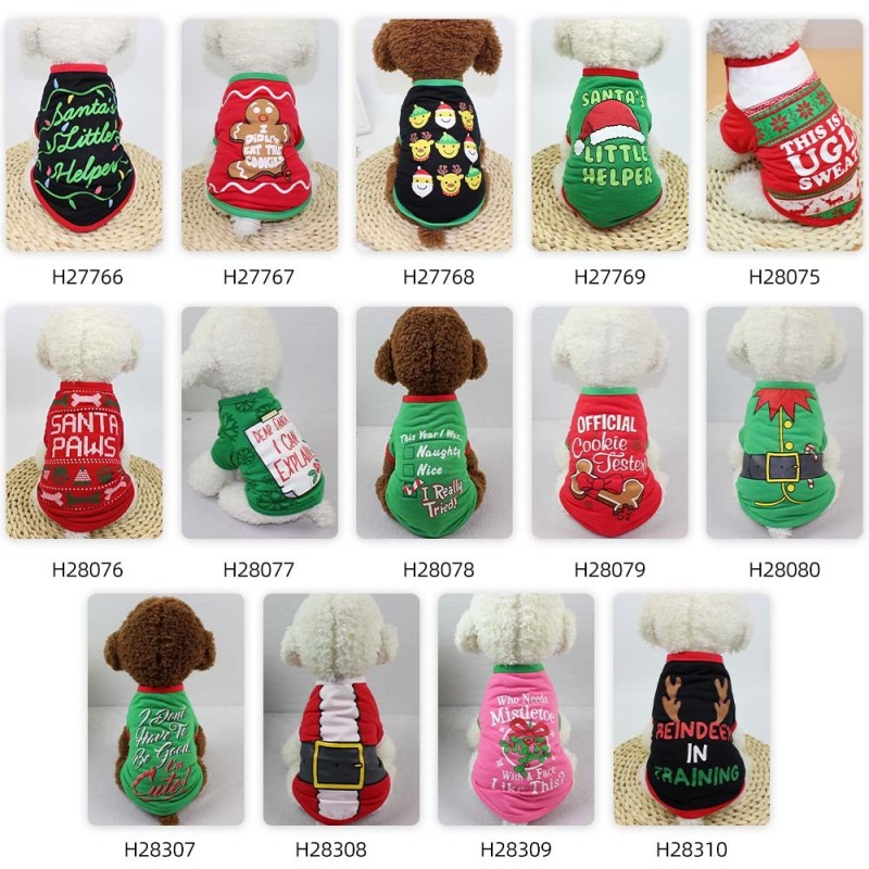 Hundeshirt Hunde-Weihnachts-T-Shirt Haustier-T-Shirt Hunde-Weihnachts-T-Shirt Sommer-Hunde-T-Shirt Haustierhunde M