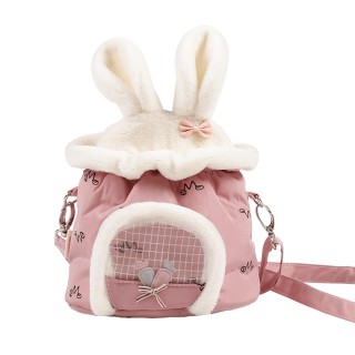 Hamster-Tragetasche, Kleintier-Tragetasche, tragbare Reisetasche für Hamster, Kaninchen, Eichhörnchen, Meerschweinchen rosa