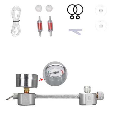 Aquarium DIY CO2-Generator-System-Kit CO2-Generator-System mit Magnetventil Silver