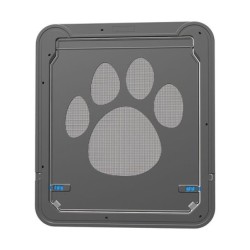 Haustier-Fliegengitter, magnetische Klappe, automatisch verschließbar, schwarze Tür für Hunde Black