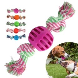 Bissfestes Hundeseilspielzeug für Hunde, bissfest, interaktiver Baumwollknochen, kleiner Welpenkauknoten, Zahnreinigungsseil,