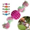 Bissfestes Hundeseilspielzeug für Hunde, bissfest, interaktiver Baumwollknochen, kleiner Welpenkauknoten, Zahnreinigungsseil,