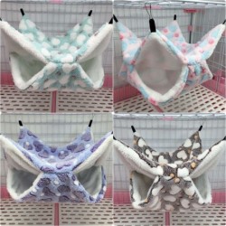 Mode Warm Plüsch Haustier Schlafsack Haustier Hängematte Eichhörnchen Betten Hamster Käfig Starfish purple S