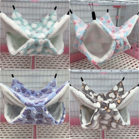 Mode Warm Plüsch Haustier Schlafsack Haustier Hängematte Eichhörnchen Betten Hamster Käfig Starfish purple S