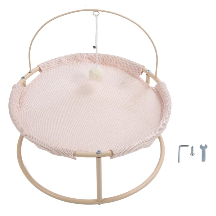 Erhöhte Katzenhängematte, faltbares, abnehmbares Katzenhängemattenbett, geräumiges Katzenschlafbett für vier Jahreszeiten