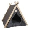 Tipi-Zelt für Haustiere, weich, groß, tragbar, universelles Haustierzeltbett für Hunde und Katzen, Grau grau