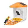 Vogelbeobachtungskamera, solarbetrieben, Nachtsicht, 1080P, kabellos, intelligenter Vogelfutterspender orange