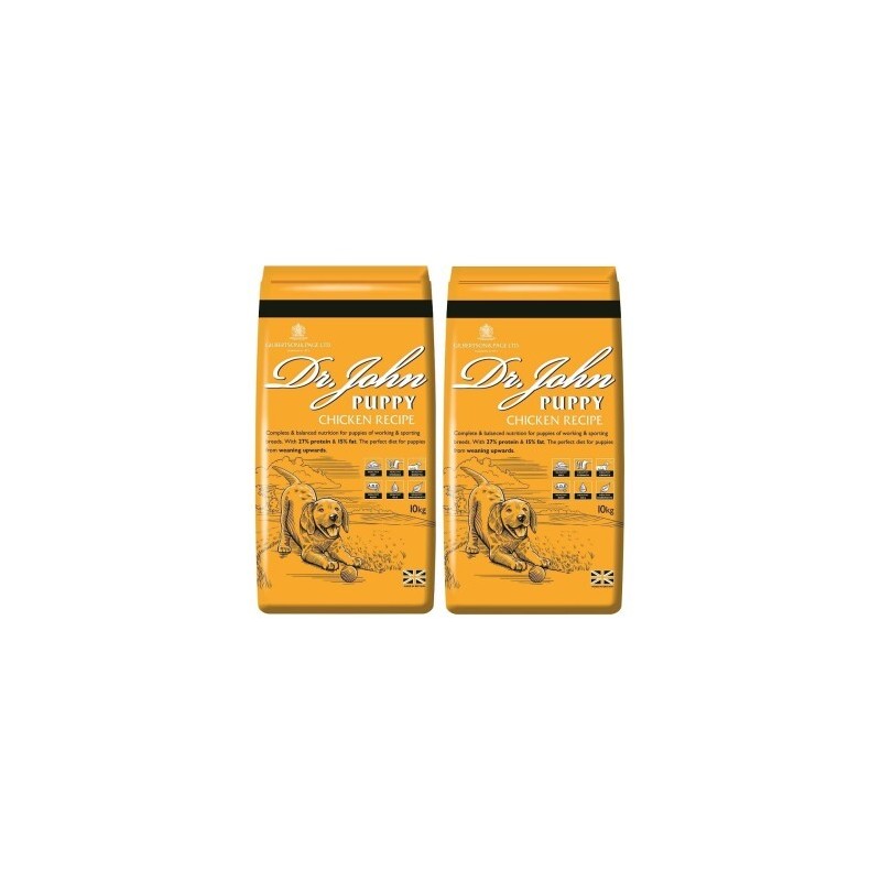 Dr John Welpen Trockenfutter Reich an Huhn 2x10 kg