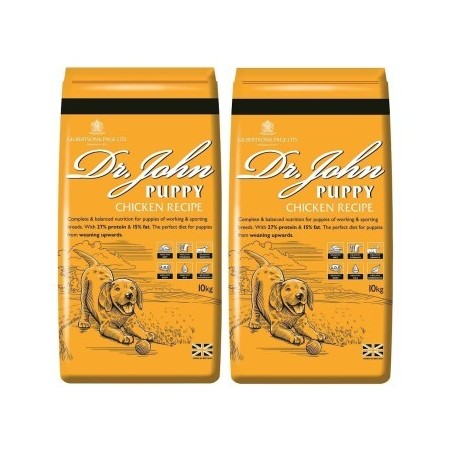 Dr John Welpen Trockenfutter Reich an Huhn 2x10 kg