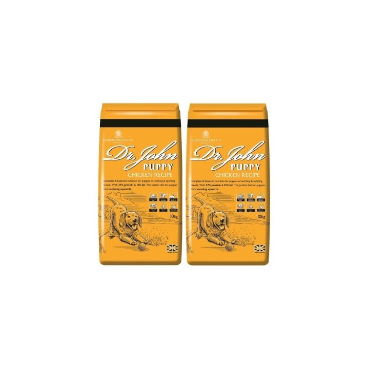 Dr John Welpen Trockenfutter Reich an Huhn 2x10 kg