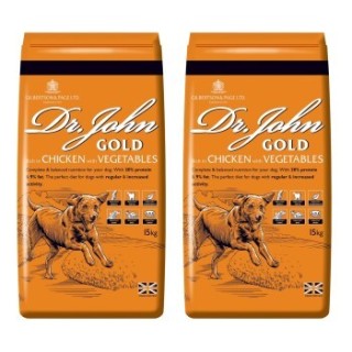 Dr John Gold Trockenfutter Huhn und Gemüse 2x15 kg