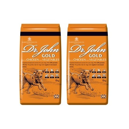 Dr John Gold Trockenfutter Huhn und Gemüse 2x15 kg