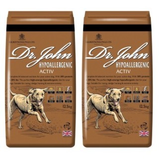 Dr John Hyppoallergen Aktiv Trockenfutter Reich an Huhn und Reis 2x12,5 kg