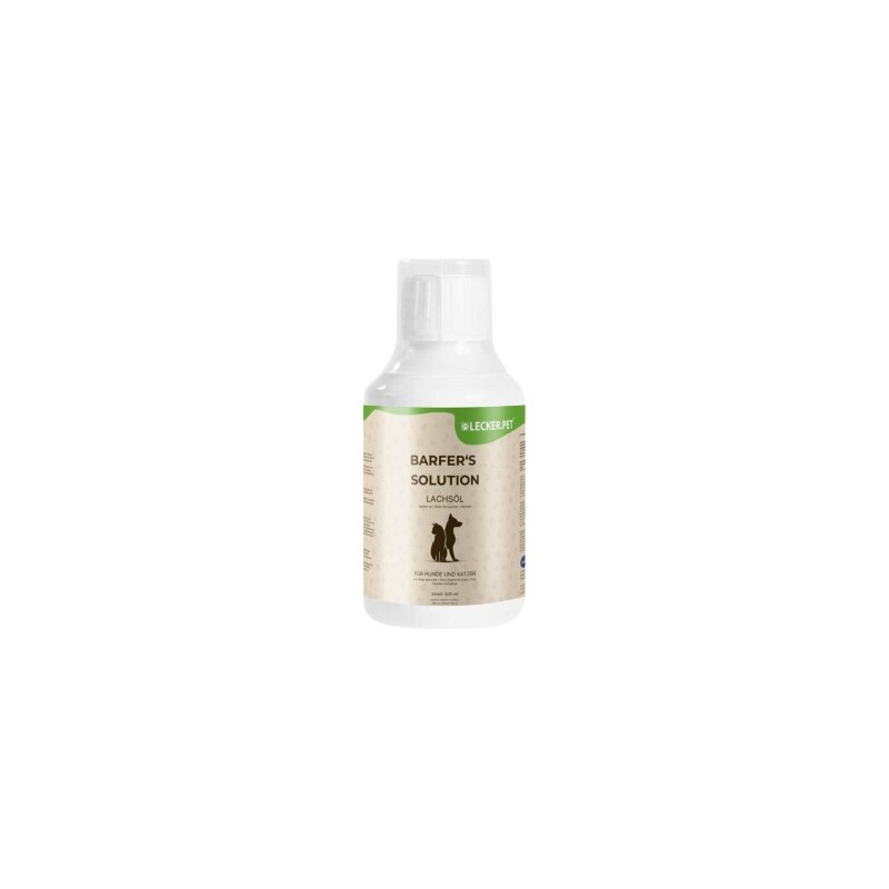 Lyra Pet Lecker.Pet Barfer's Solution 100 % Lachsöl für Hunde & Katzen 500 ml